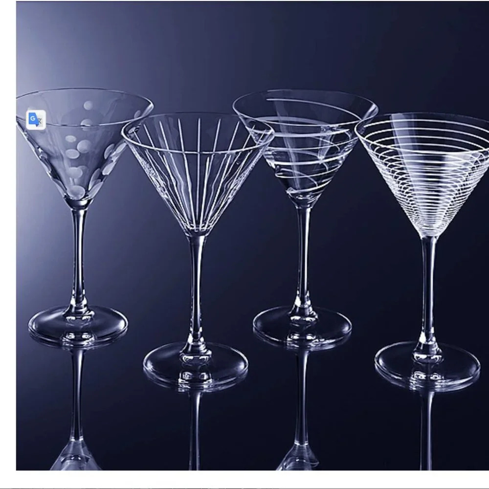 Mikasa Cheers Martini Glass, 10-Ounce, Set of 4, White